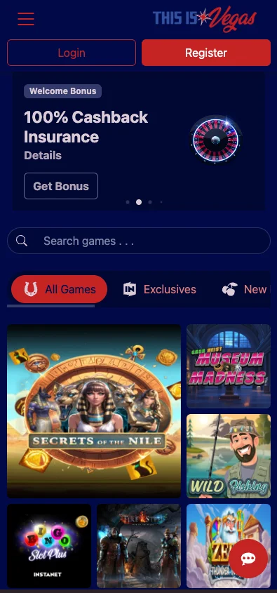 Anteprima della pagina di affiliazione di This is Vegas Casino